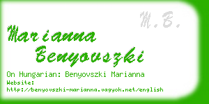 marianna benyovszki business card